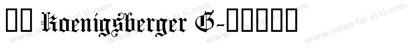 下载 Koenigsberger G字体转换